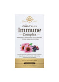 Ester-C Plus Immune Complex softgels featuring vitamin C, zinc, elderberry, echinacea, and astragalus ingredients