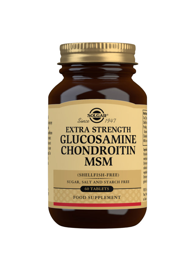 Solgar Extra Strength Glucosamine Chondroitin MSM, 60 Tablets