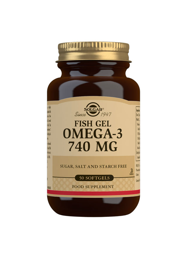 Solgar Fish Gel Omega-3 740mg, 50 Softgels