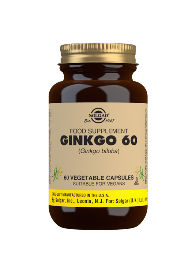 Solgar Full Potency Ginkgo, 60mg, 60 VCapsules