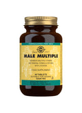 Premium Solgar Male Multiple 60 Tablets bottle, displaying detailed label with nutritional information