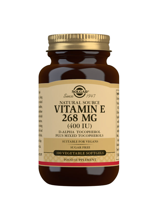 Solgar Natural Source Vitamin E 268mg, 400iu, 100 VSoftGels