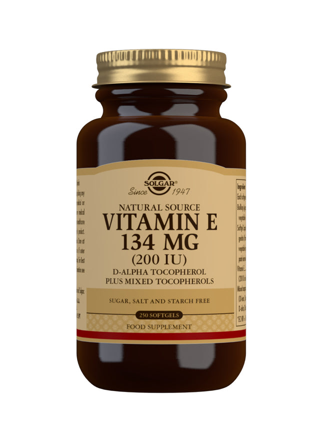 Solgar Natural Vitamin E 134mg, 200iu, 250 SoftGels