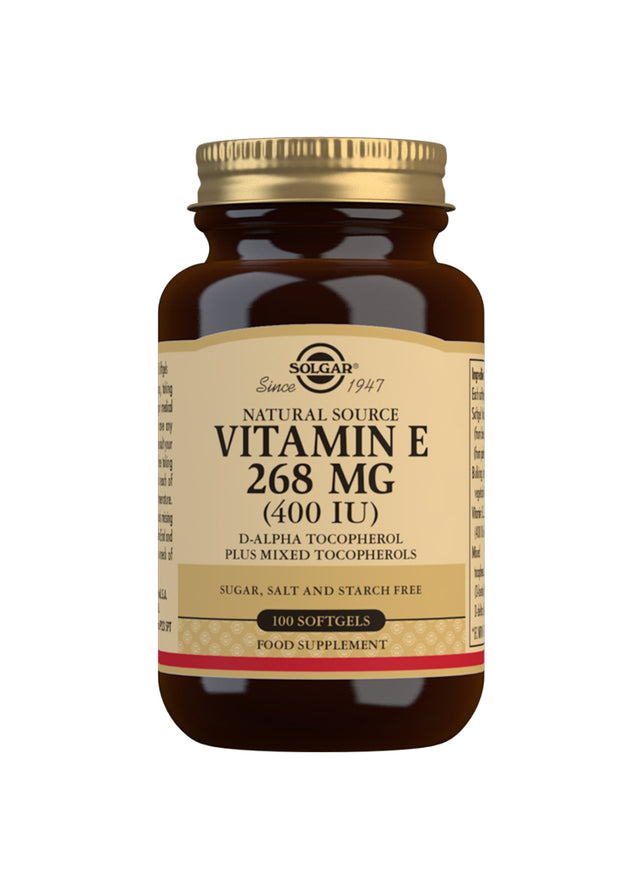 Solgar Natural Vitamin E 268mg, 400iu, 100 SoftGels