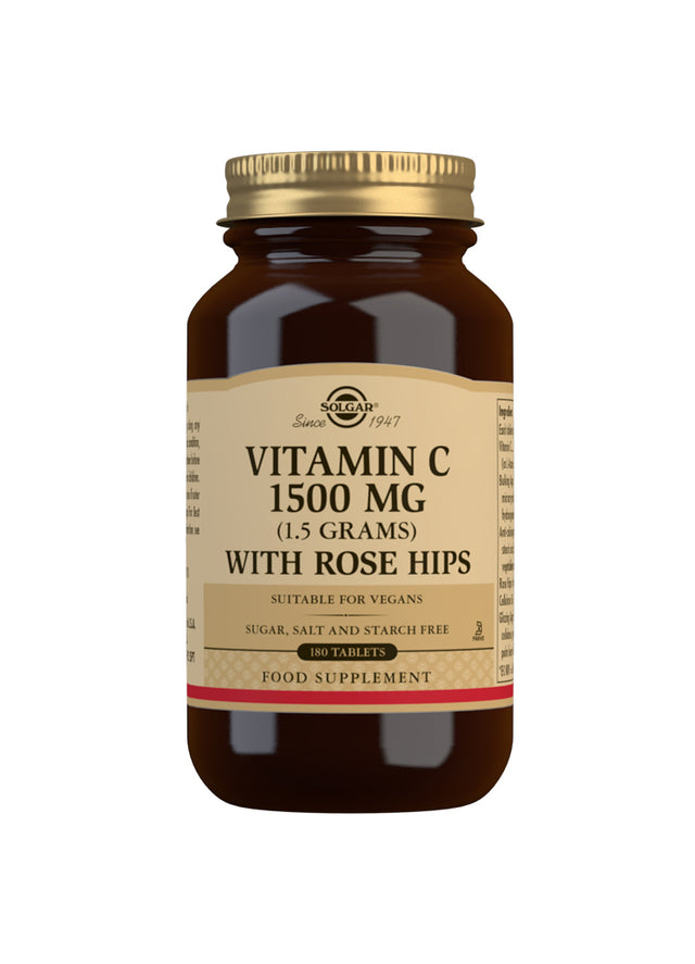 Solgar Vitamin C with Rose Hips, 1500mg, 180 Tablets