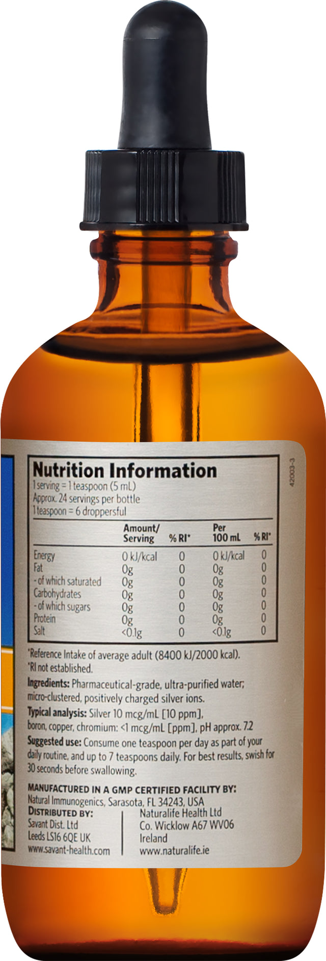 Sovereign Silver Ion Water Dropper Top, 118ml