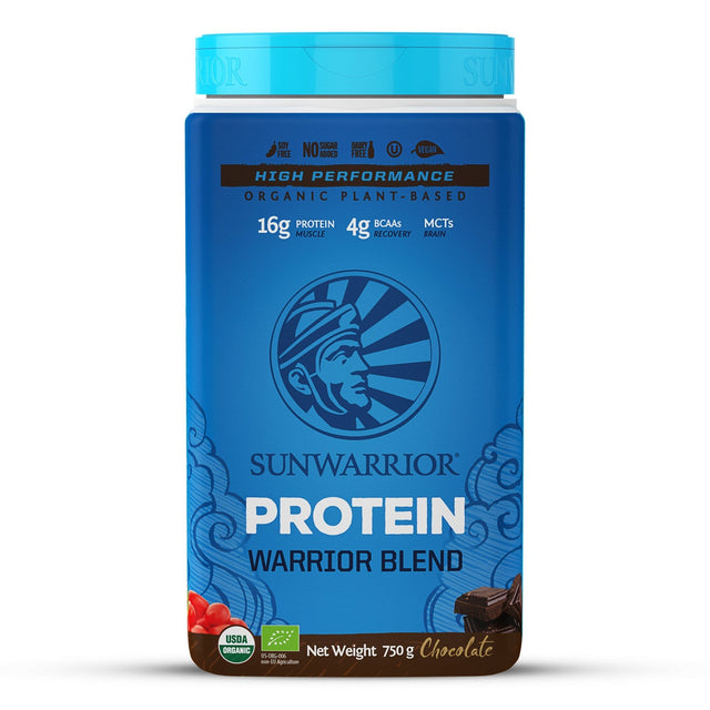 Sunwarrior Warrior Blend - Raw Protein, 750gr, Chocolate
