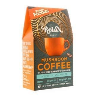 Superfoodies Relax Mushroom Coffee, 10 Bags