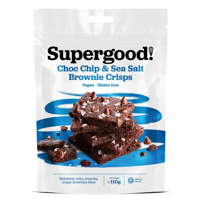 Supergood Choc Chip & Sea Salt Brownie Crisps , 110gr