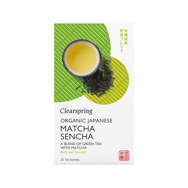Clearspring Organic Matcha Sencha Green Tea, 20 Bags