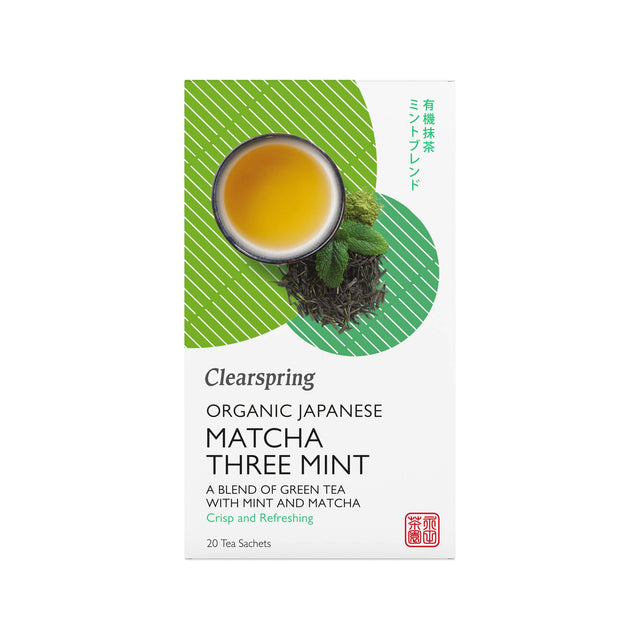 Clearspring Organic Matcha Three Mint Green Tea, 20 Bags