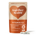 Frozen capsules of Together Vitamin K2 120mcg supplement with biodegradable packaging