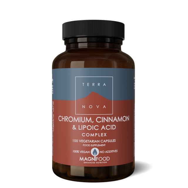 Terranova Chromium Cinnamon & Lipoic Acid Complex, 100 Capsules