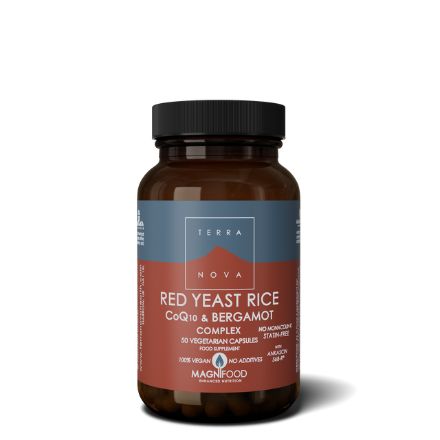 Terranova Red Yeast Rice, Bergamot & CoQ10 Complex, 50 VCapsules