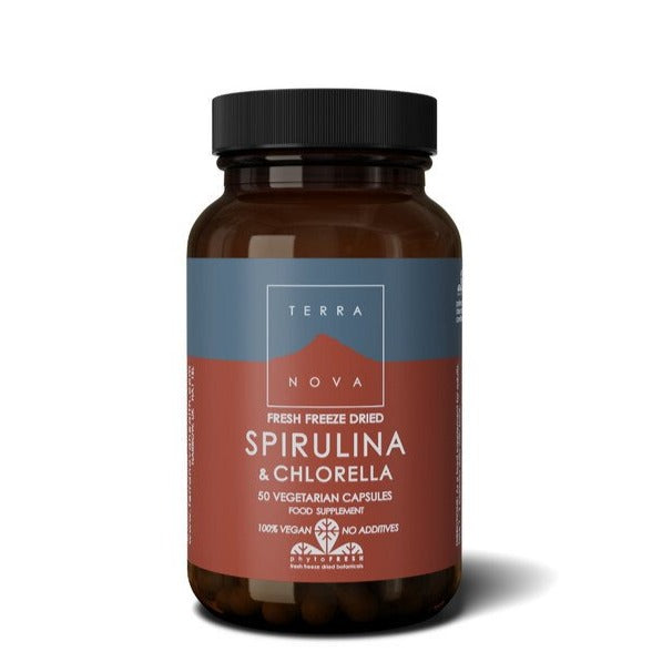Terranova Spirulina & Chlorella 500mg,  50 VCapsules
