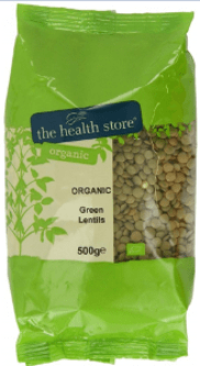 Revital Whole Foods Organic Green Lentils, 500gr