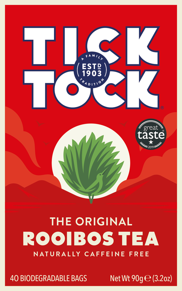 Tick Tock Organic Rooibos Tea, 40 Bags