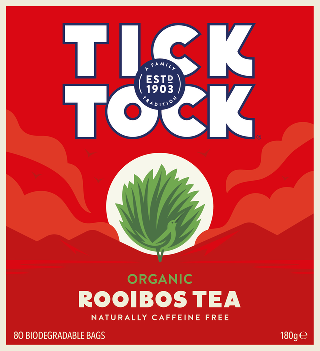 Tick Tock Organic Rooibos Tea, 80 Bags
