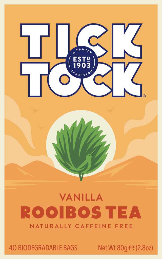 Tick Tock Vanilla Rooibos Tea, 40 Bags