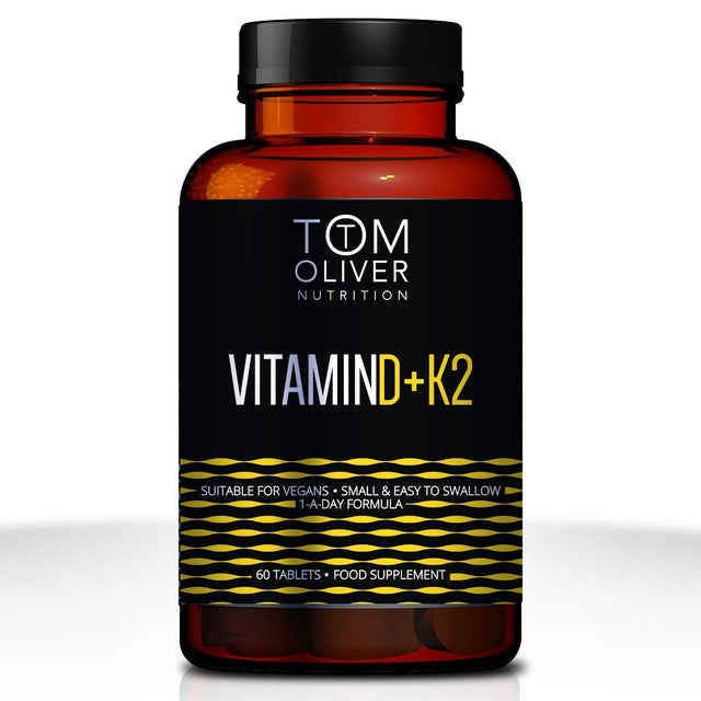 Tom Oliver Vitamin D Plus K2, 60 Tablets