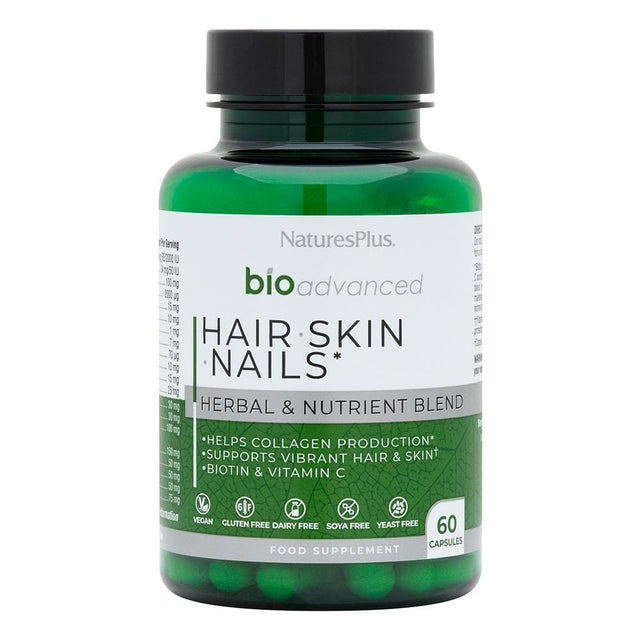 Nature's Plus Bioadvanced Hair Skin Nails, 60CAPS