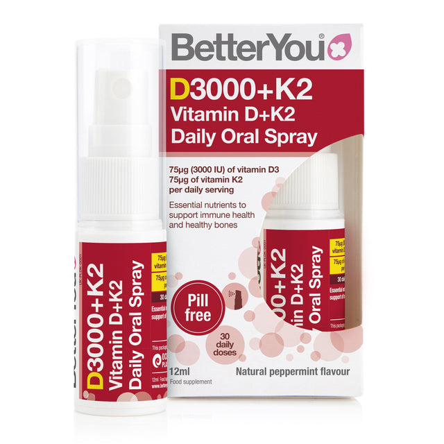 BetterYou D3000+ K2, 12ml Spray