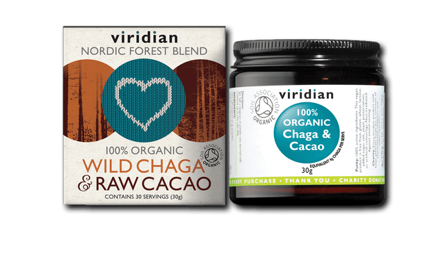 Viridian 100% Organic Chaga & Cacao, 30gr