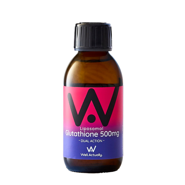 Well Actually Liposomal Liquid Reduced L-Glutathione (500mg) + Selenium (55mcg) + B5 (2mg) - High Strength, 150ml