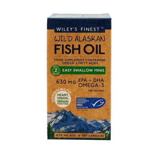 Wiley's Finest Wild Alaskan Fish Oil Minis, 450mg, 180 Fish Capsules
