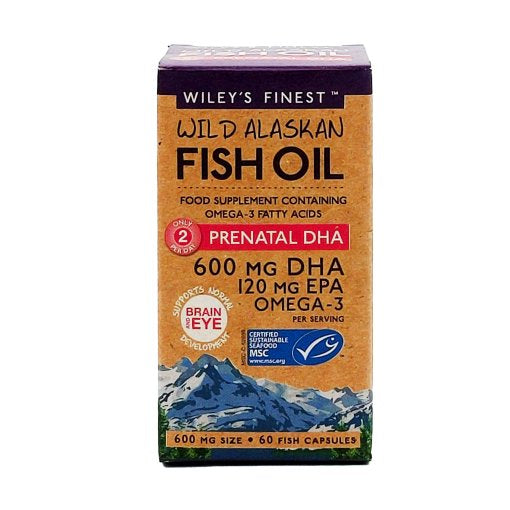 Wiley's Finest Wild Alaskan PreNatal DHA, 60 Fish Capsules