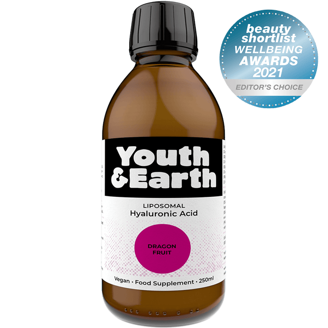 Youth & Earth Liposomal Hyaluronic Acid 100mg, Dragonfruit 250ml