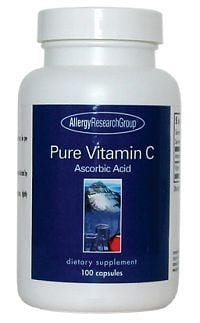 Allergy Research Pure Vitamin C, Corn, 100 Capsules