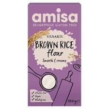 Amisa Organic Brown Rice Fine Flour, 500g