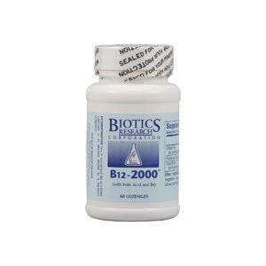 Biotics Research B12-2000 Lozenges with B6/Folate, 60Loz