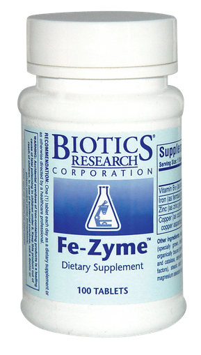 Biotics Research Fe-Zyme, 100 Tablets