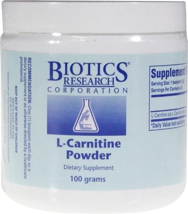 Biotics Research L-Carnitine Powder, 100gr