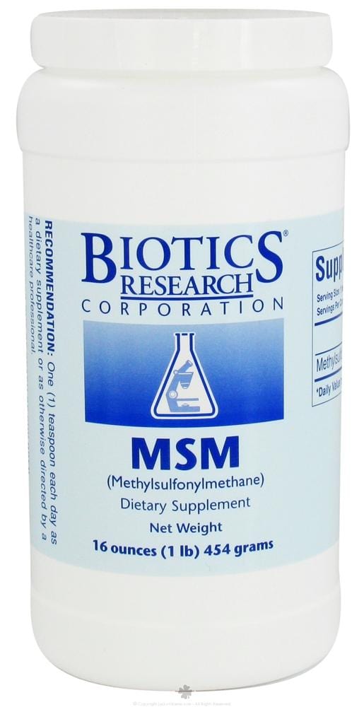 Biotics Research MSM Powder, 454gr