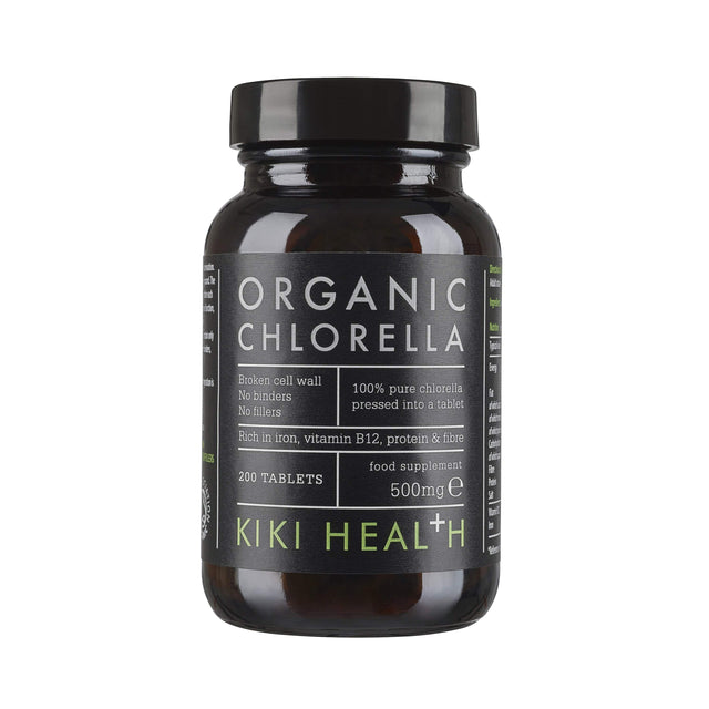 KIKI Health Organic Chlorella Tablets , 500mg, 200 Tablets
