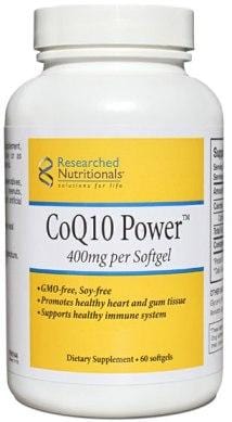 Researched Nutritionals CoQ10 Power, 400mg, 60SGels