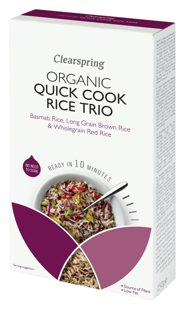 Clearspring Quick Cook Organic Rice Trio, 250gr