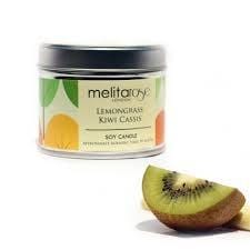 MelitaRose Lemongrass Kiwi Cassis Soy Candle Tin, 160gr