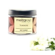 MelitaRose Tuberose Soy Candle Tin, 160gr