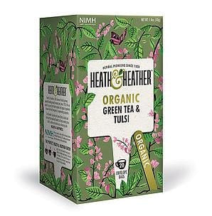 Heath & Heather Organic Green Tea & Tulsi Tea