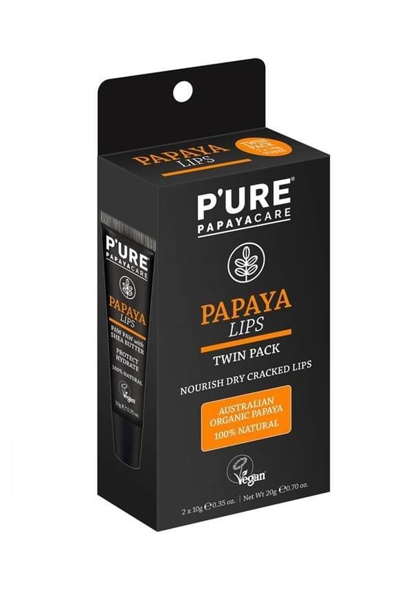 Pure Papayacare Lips Twin Pack SRP, 10gr