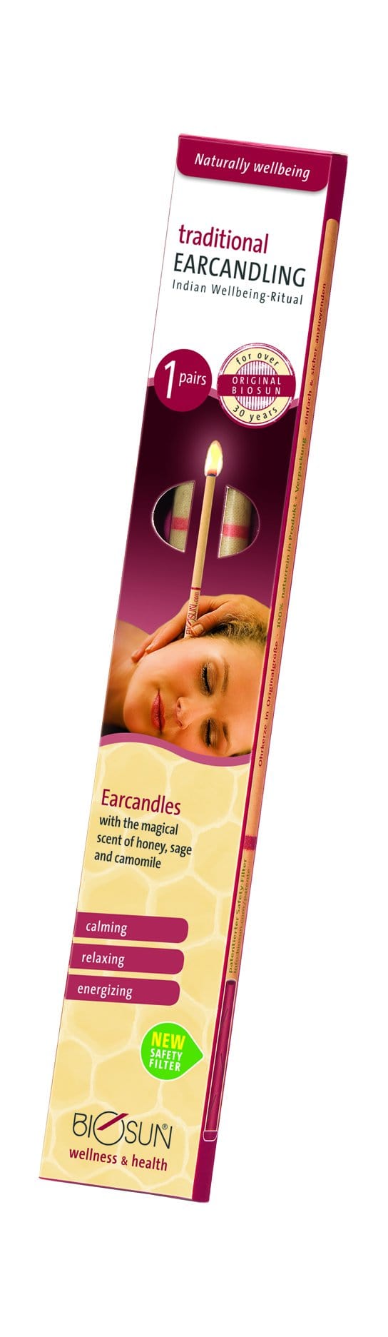 Biosun Ear Candles, Traditional, 1 Pair