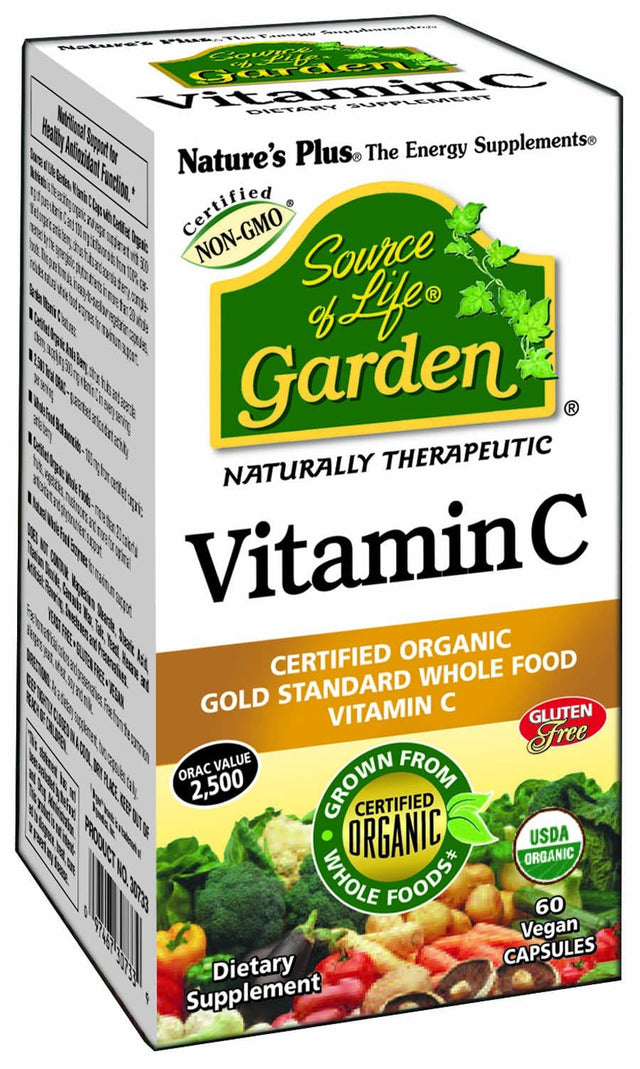 Nature's Plus Source of Life Garden Vitamin C, 500mg, 60 VCapsules