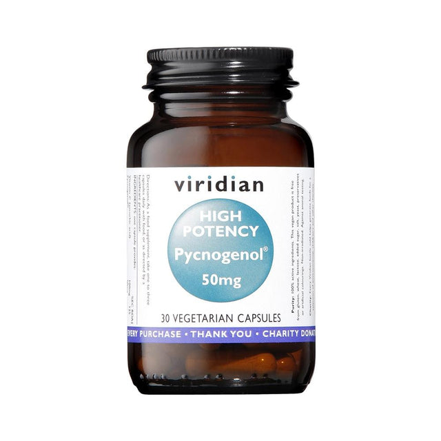Viridian Pycnogenol, 50mg, 30 VCapsules