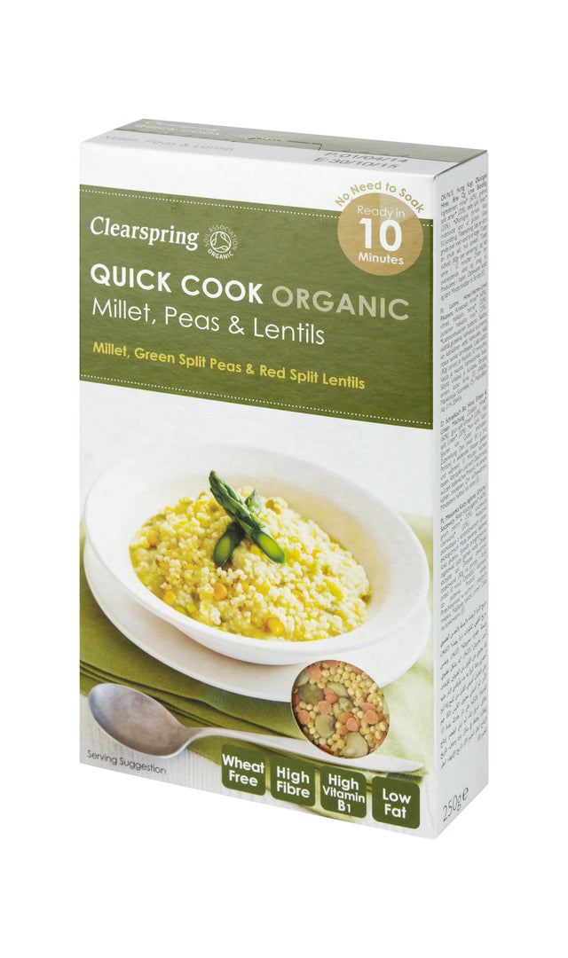 Clearspring Quick Cook Organic Millet, Peas & Lentils, 250gr