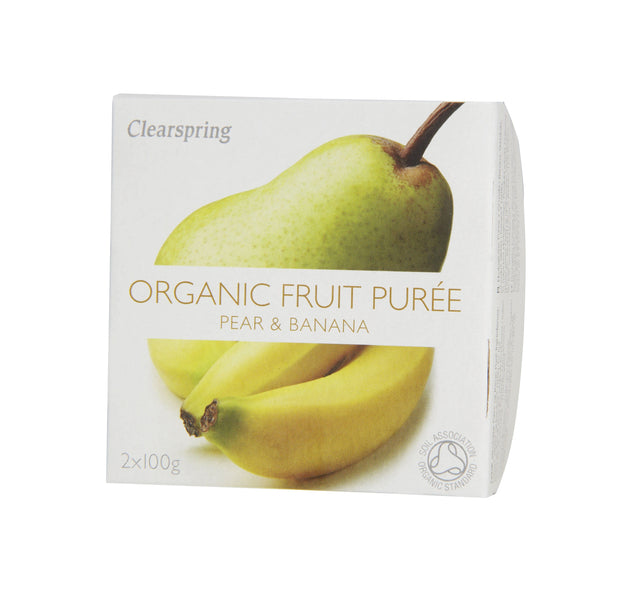 Clearspring Fruit Puree - Pear/Banana, 2x100gr