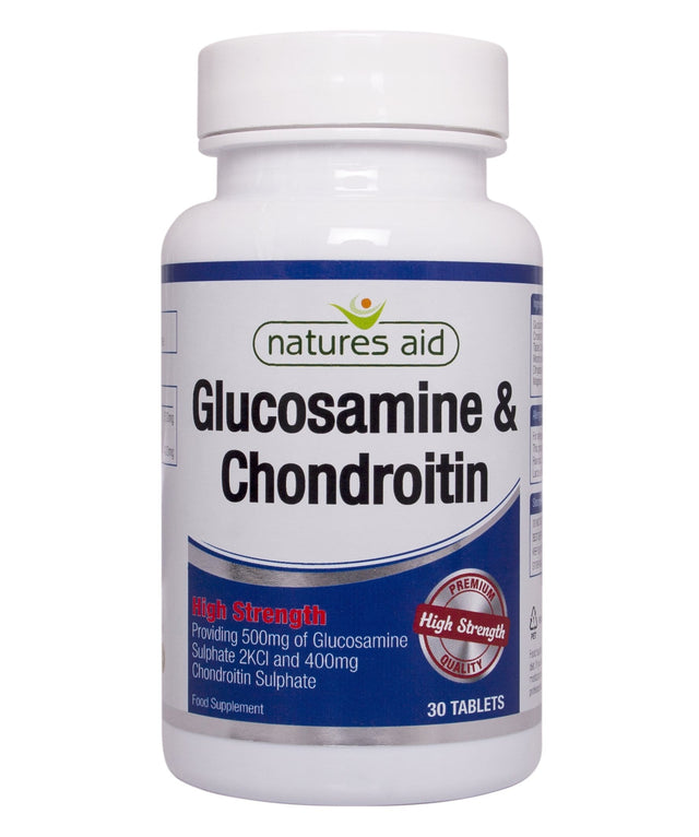 Natures Aid Glucosamine Sulphate 500mg+Chondroitin 400mg, 30 Tablets